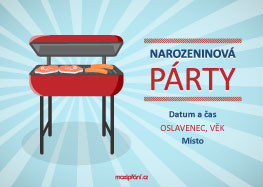 Pozvánka narozeniny BBQ
