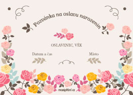 Pozvánka narozeniny letní motiv