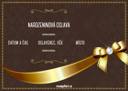 Pozvánka narozeniny nerozbalitelná