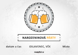 Pozvánka narozeniny pivo