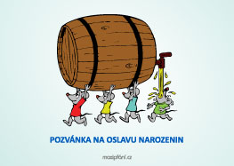 Pozvánka narozeniny soudek piva