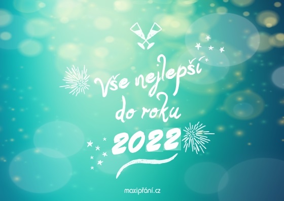 Novoroční přání PF 2022 hvězdná obloha - přední strana Novoroční blahopřání PF 2022 - Hvězdy - přední strana